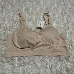 Comfort Cotton-Blend Nude Wireless Nursing Bra